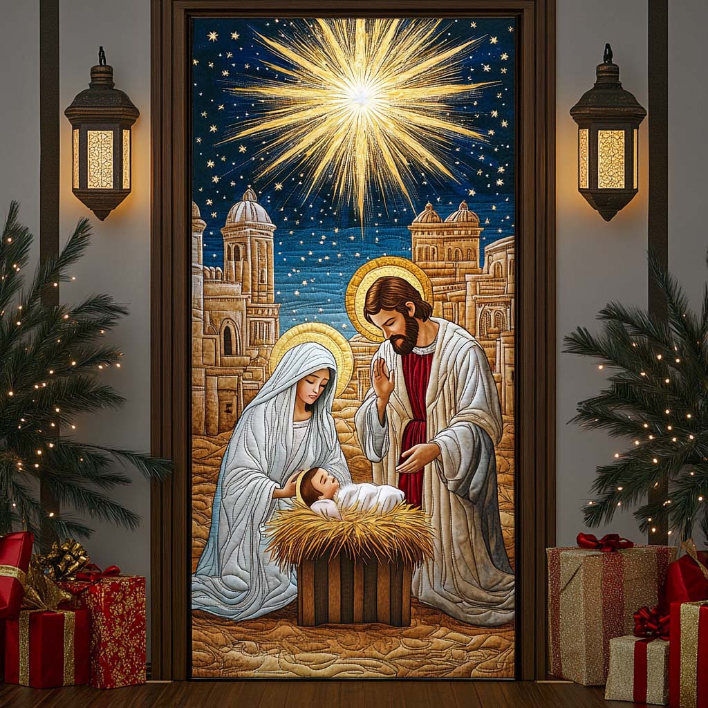 Bethlehem Night Quilted Door Cover NCU0NT10984