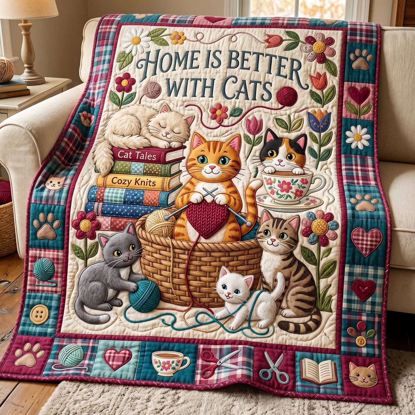 Better Cats Quilted Blanket NCU0NXD1878