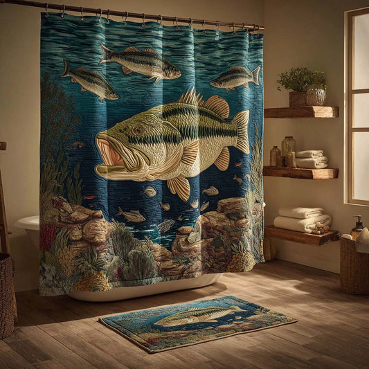 Big Bass Patrol Shower Curtain NCU0DQQ0403