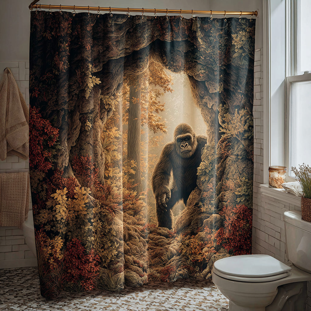 Bigfoot Crossing Shower Curtain NCU0LDH600