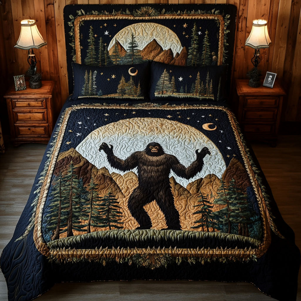 Bigfoot Encounter 3-Piece Quilted Bedding Set NCU0PTT137