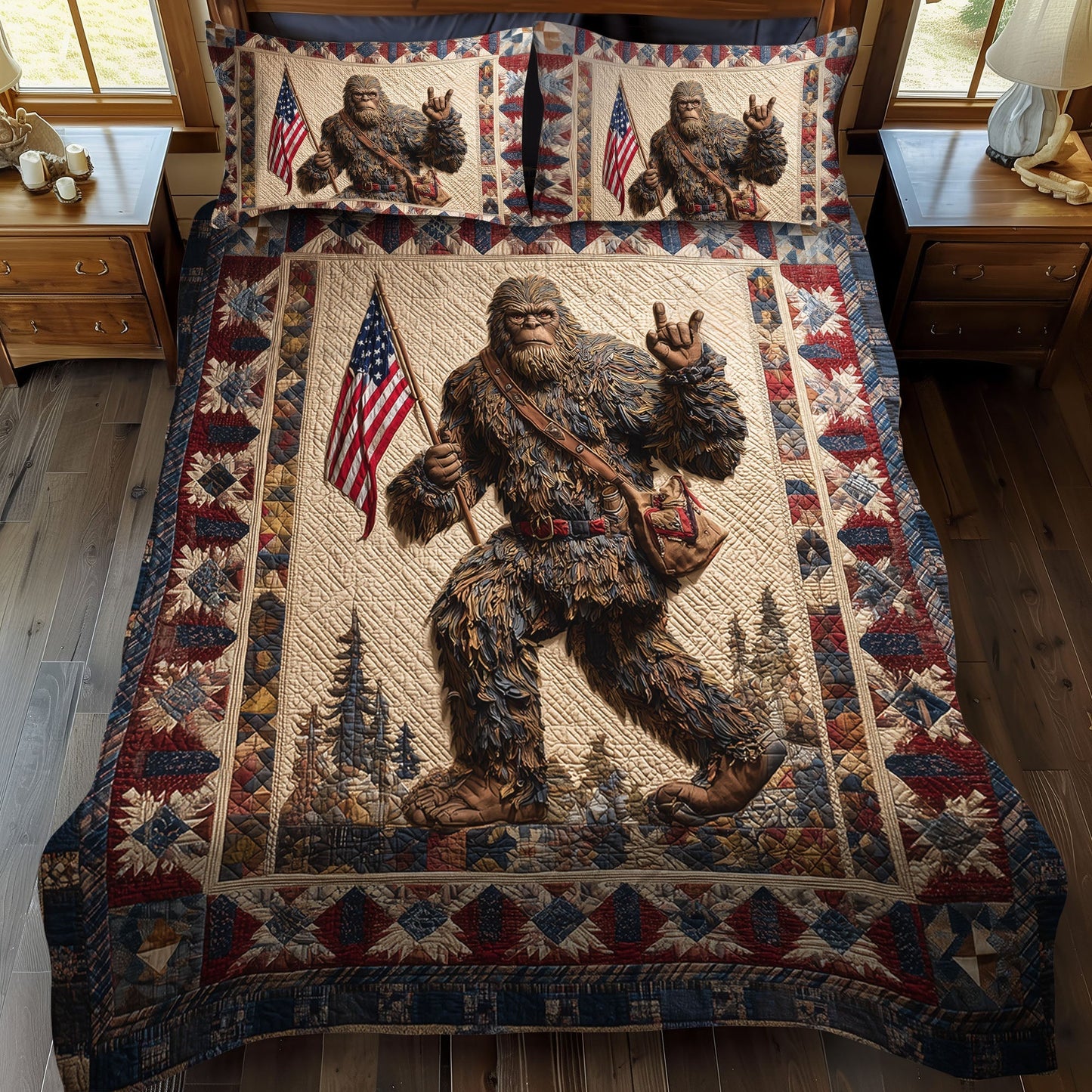Bigfoot Independence 3-Piece Quilted Bedding Set NCU0PT7719