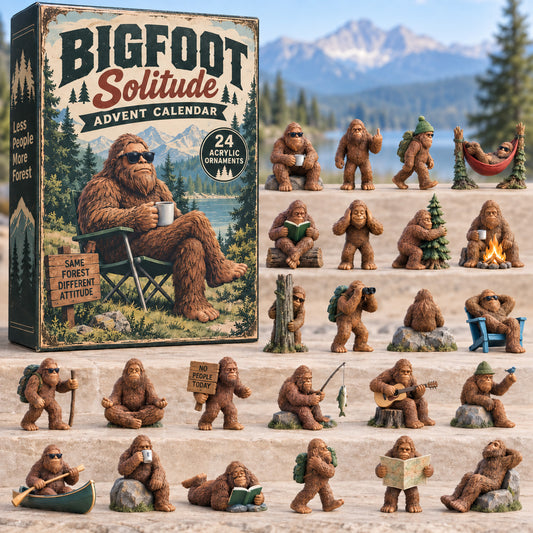 CHRISTMAS KICKOFF 40% OFF - Bigfoot Solitude Advent Calendar 2026 - 24-Day Festive Countdown, Acrylic Charms Blind Box - Gift For Family and Friends AC0TV032