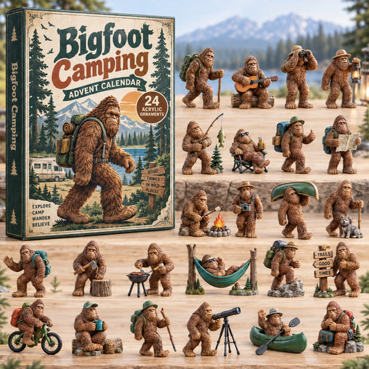 CHRISTMAS KICKOFF 40% OFF - Bigfoot Wilderness Advent Calendar 2026 - 24-Day Festive Countdown, Acrylic Charms Blind Box - Gift For Family and Friends AC0TV031