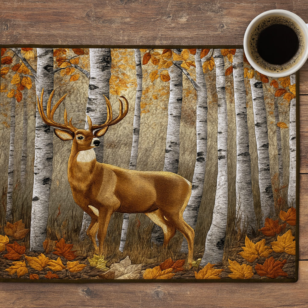Birch Stag Quilted Placemat NCU0NNT1907