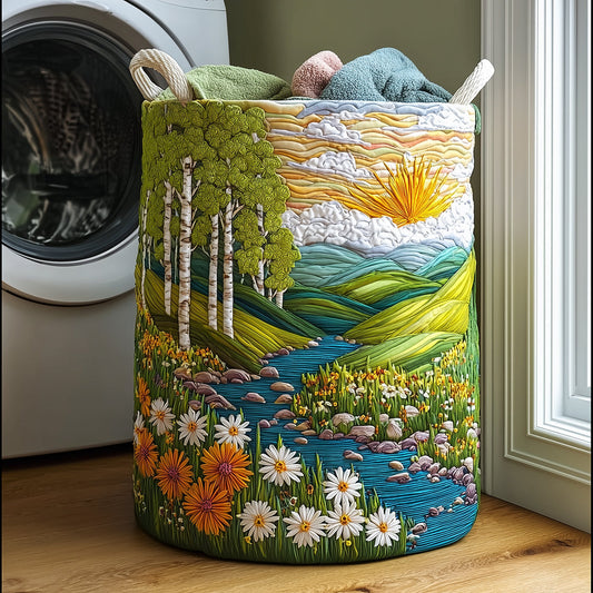 Birch Sunrise Quilted Laundry Basket NCU0TH2976
