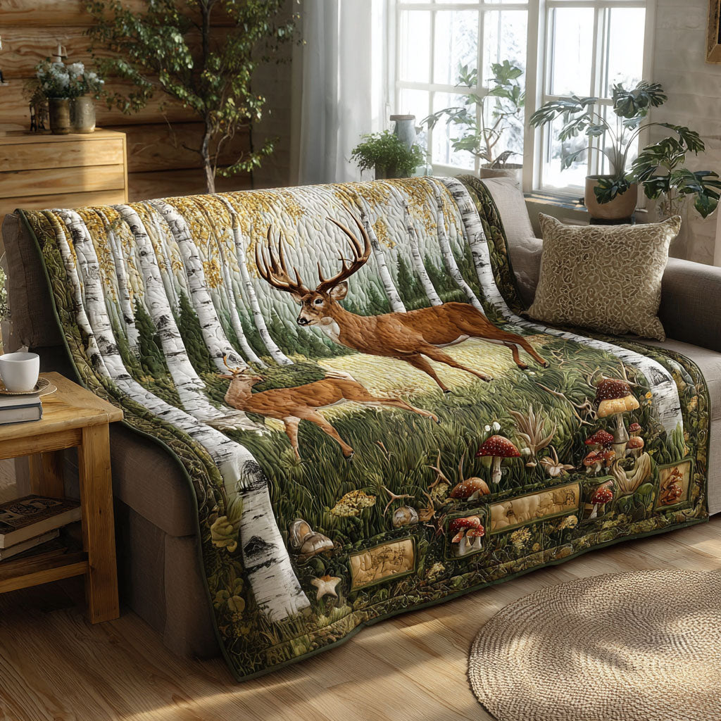 Birchwood Antlers Quilted Blanket NCU0PTT2462
