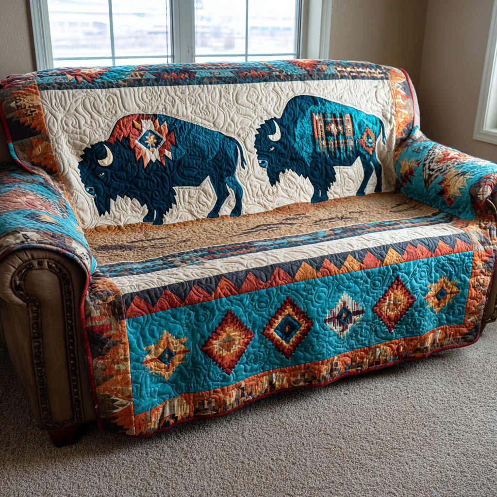 Bison Dusk Quilted Sofa Cover NCU0NTD1272