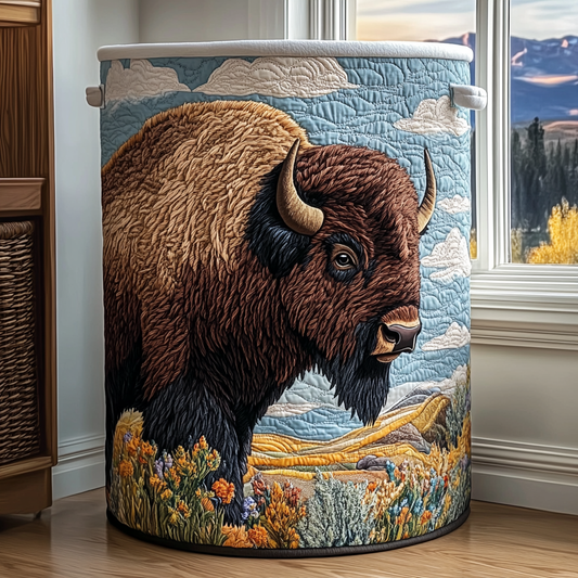 Bison Land Quilted Laundry Basket NCU0DDK1051