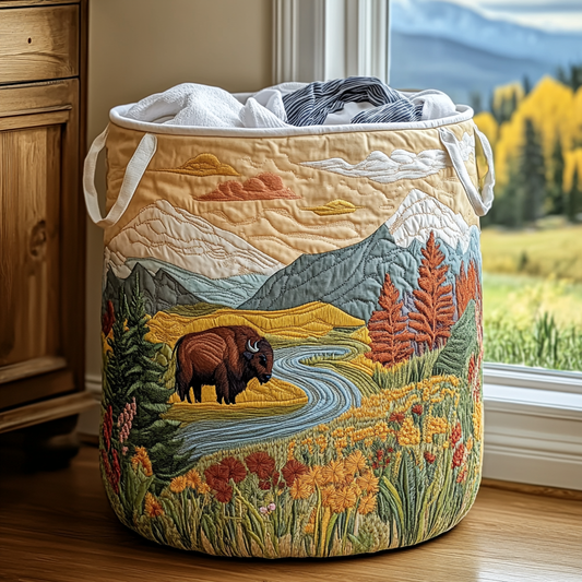 Bison Spirit Quilted Laundry Basket NCU0DDK1050
