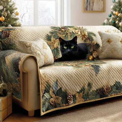 Black Cat Cheer Quilted Sofa Cover NCU0DV1291