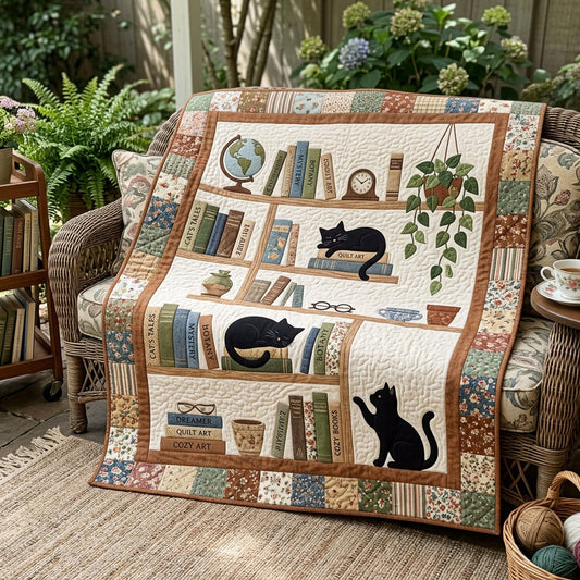 Black Cat Sanctuary Quilted Blanket NCU0HNH1118