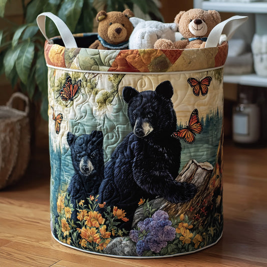 Black Cub Quilted Laundry Basket NCU0DV792