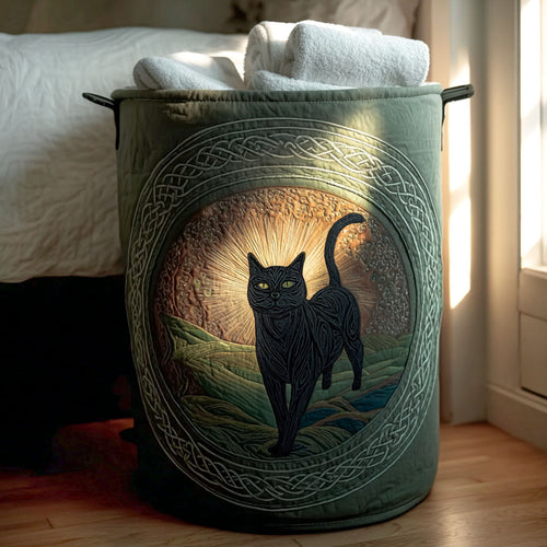 Blackthorn Cat Quilted Laundry Basket NCU0PTT1629