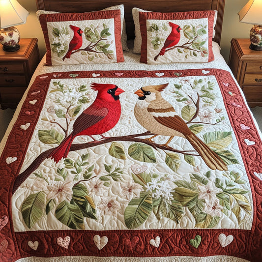 Blazing Affection 3-Piece Quilted Bedding Set NCU0NNT214