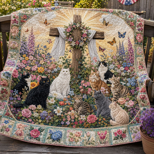 Blessed By Whiskers Quilted Blanket NCU0PTT3294