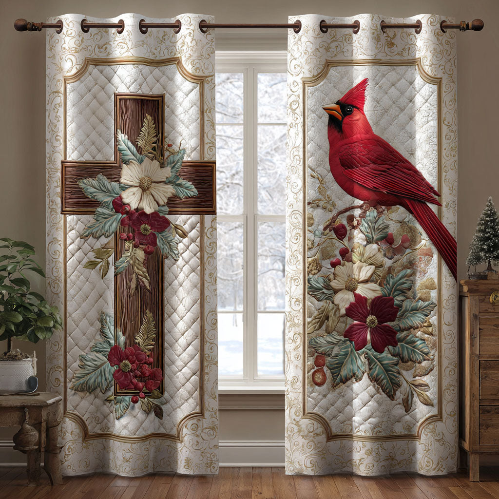 Blessed Cross Quilted Curtains NCU0PTT2447