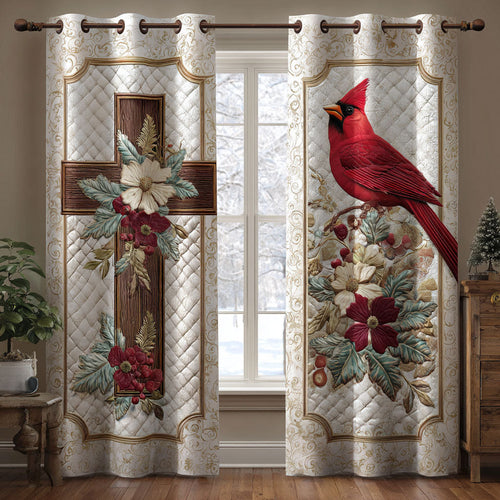 Blessed Cross Quilted Curtains NCU0PTT2447