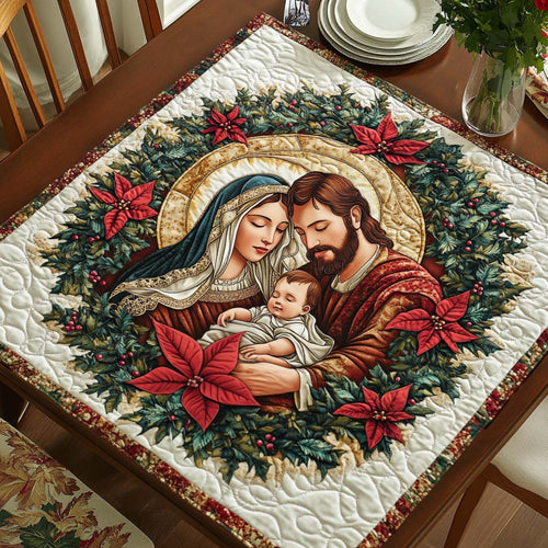 Blessed Family Quilted Table Topper NCU0NNT1707