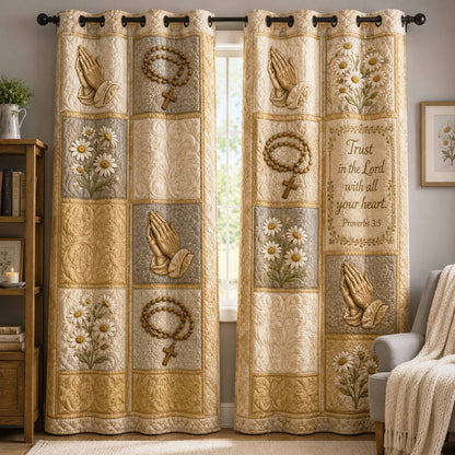 Blessed Grace Quilted Curtains NCU0NTD2092