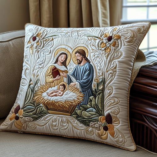 Blessed Manger Quilted Pillow Case NCU0DV020