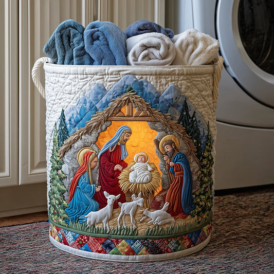 Blessed Night Quilted Laundry Basket NCU0TH3285