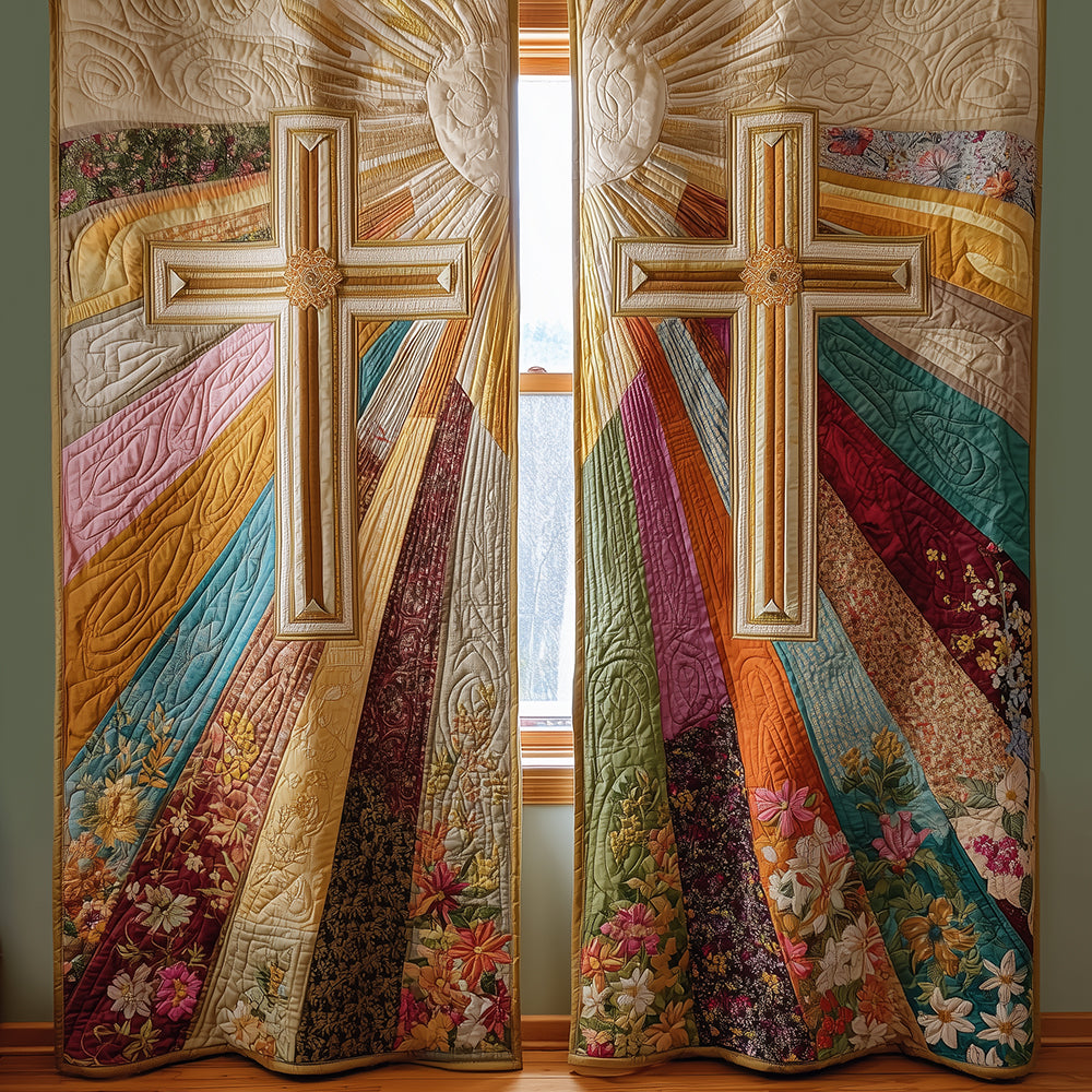 Blessed Radiance Quilted Curtains NCU0TH3745