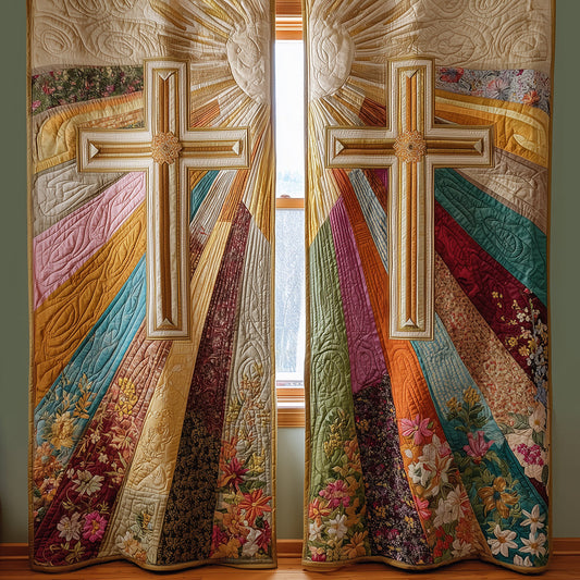 Blessed Radiance Quilted Curtains NCU0TH3745