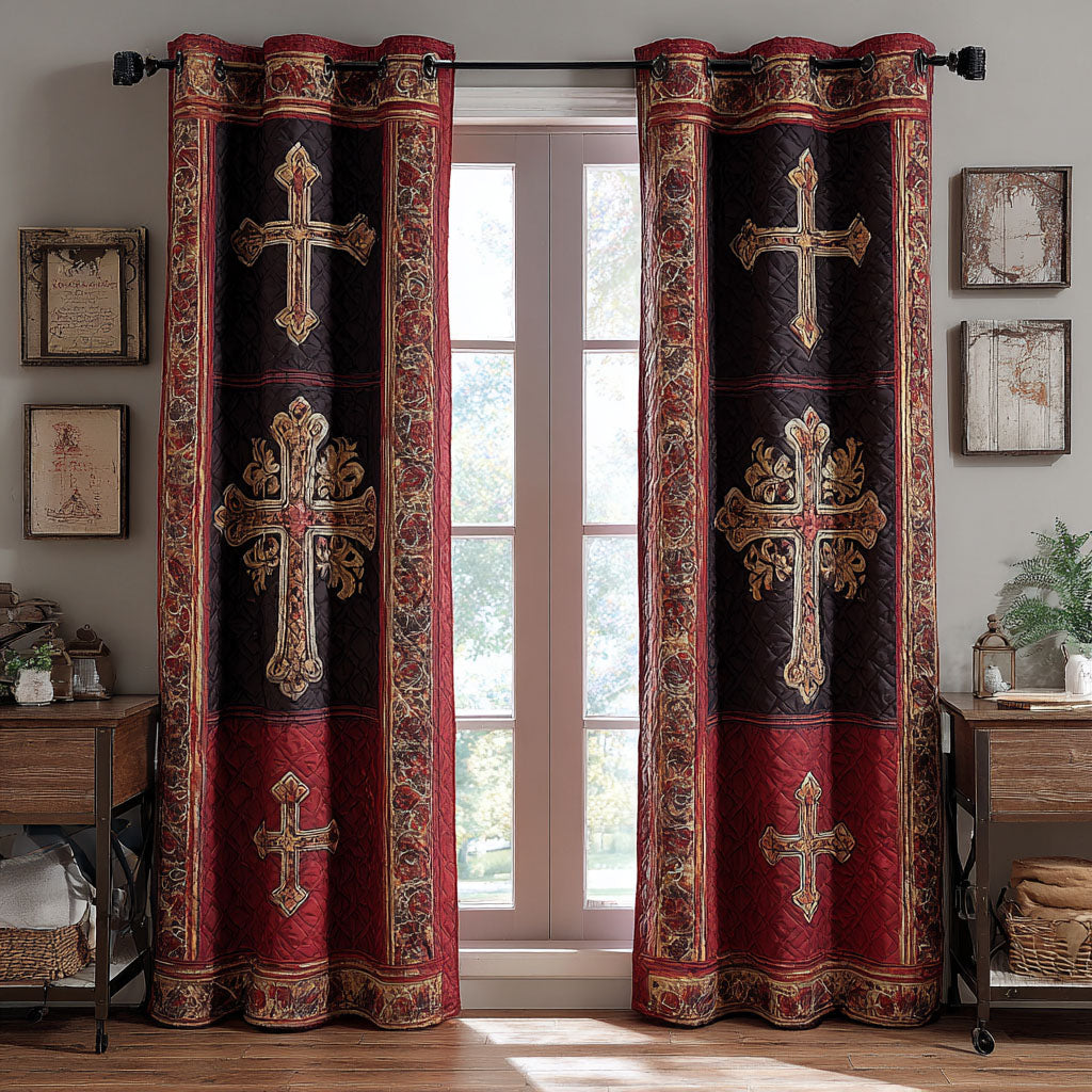 Blessed Sanctuary Quilted Curtains NCU0PTT2448