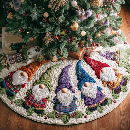 Blizzard Bobble Christmas Quilted Tree Skirt NCU0PTT1610