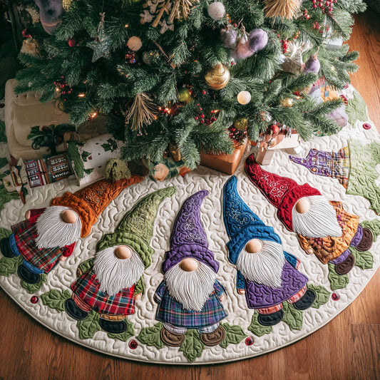 Blizzard Bobble Christmas Quilted Tree Skirt NCU0PTT1610