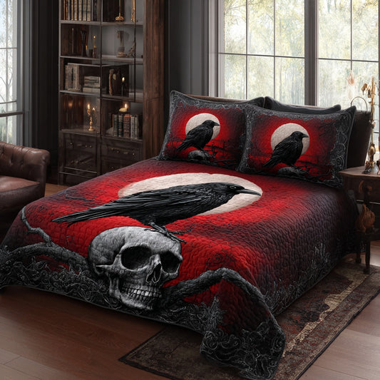 Blood Moon 3-Piece Quilted Bedding Set NCU0PVL934