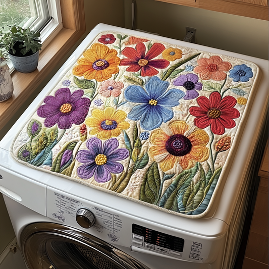 Bloom Bright Quilted Washer and Dryer Cover NCU0DV776