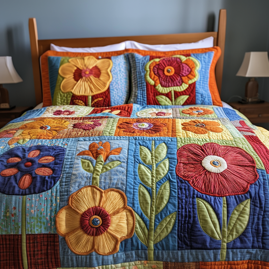 Bloom Comfort 3-Piece Quilted Bedding Set NCU0NVH326