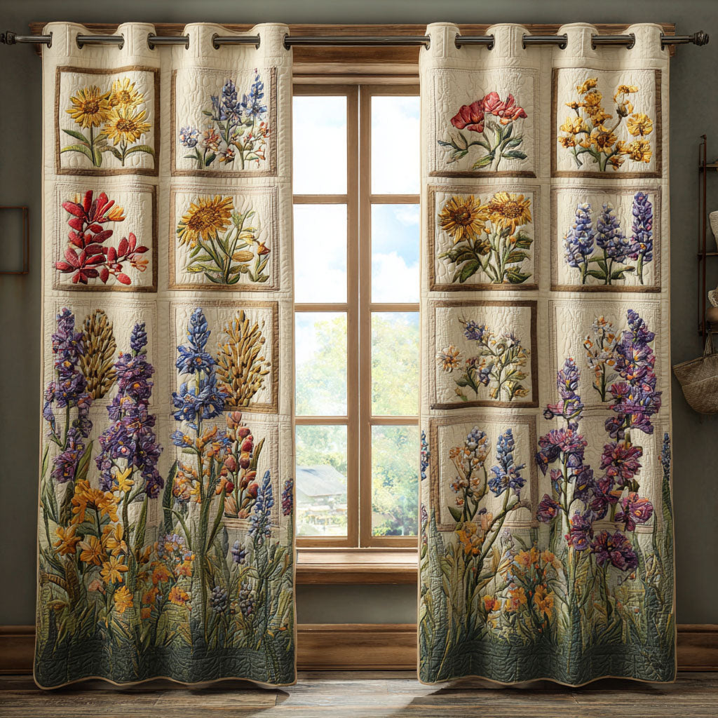 Bloom Cottage Quilted Curtains NCU0PTT2102