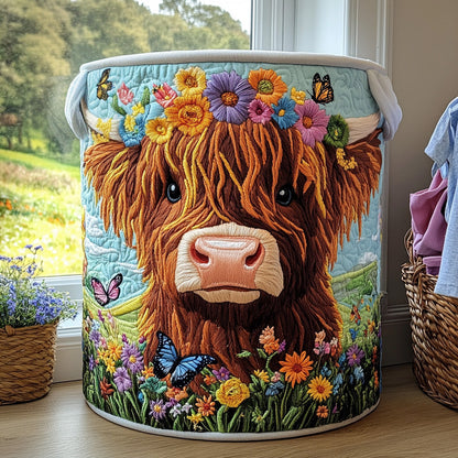 Bloom Crown Quilted Laundry Basket NCU0PVL496