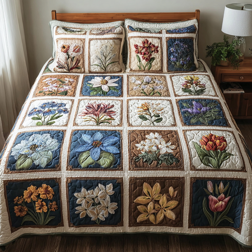 Bloom Haven 3-Piece Quilted Bedding Set NCU0NVH887