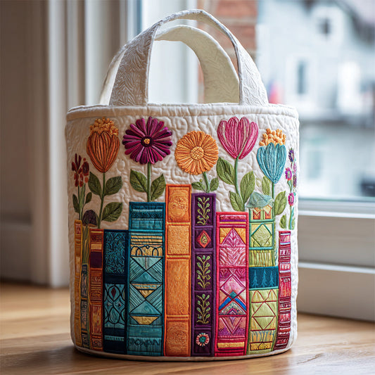 Bloom Library Quilted Laundry Basket NCU0PVL456