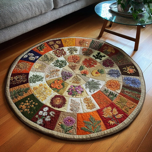 Bloom Orbit Quilted Round Mat NCU0PTT643