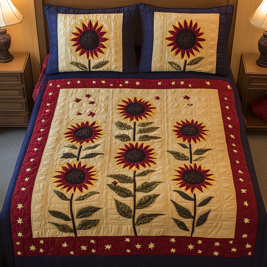 Bloom Patch 3-Piece Quilted Bedding Set NCU0DDK501