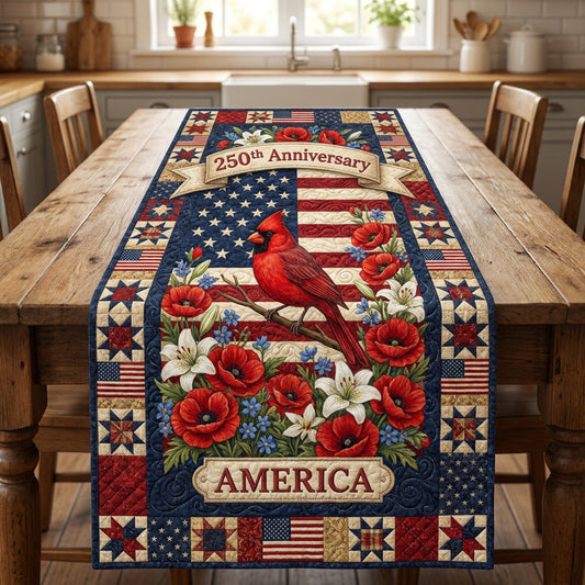 Bloom Patriot Quilted Table Runner NCU0NTV1043
