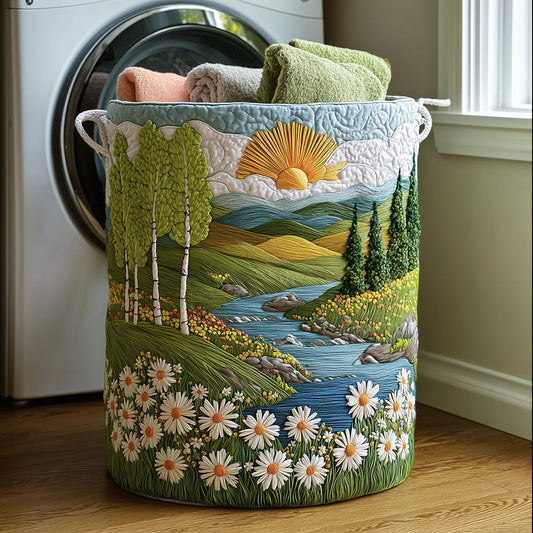 Bloom Valley Quilted Laundry Basket NCU0TH2977