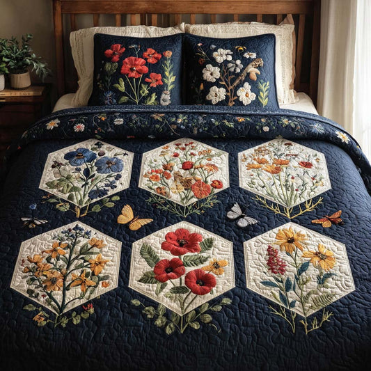 Bloom Whisper 3-Piece Quilted Bedding Set NCU0NNT2525