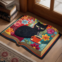 Bloom and Bashful Kitty Custom Shape Doormat NCU0PTT3058