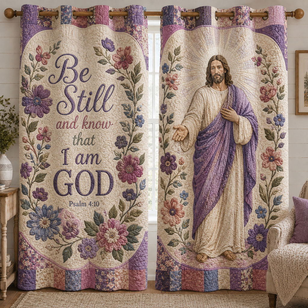 Bloom in Faith Quilted Curtains NCU0PTT3356