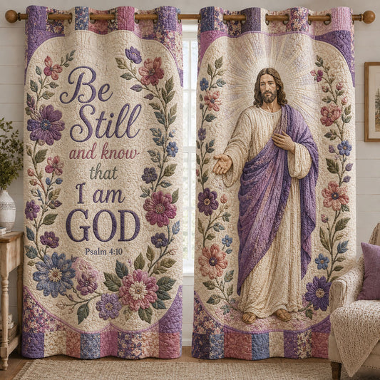 Bloom in Faith Quilted Curtains NCU0PTT3356