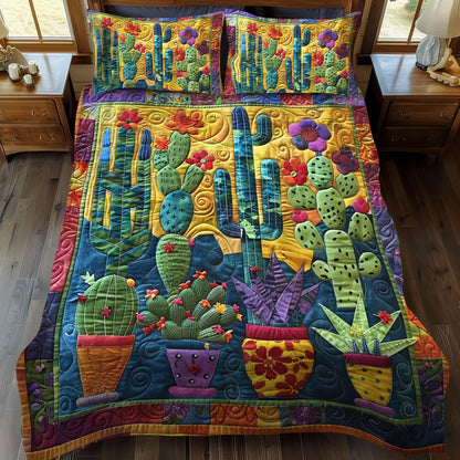 Cactus Quilted Bedding Set NCU0VT08