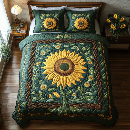Blooming Sun Quilted Bedding Set NCU0DV091
