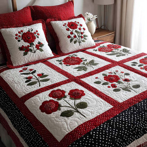 Blooming Aura 3-Piece Quilted Bedding Set NCU0NNT2526