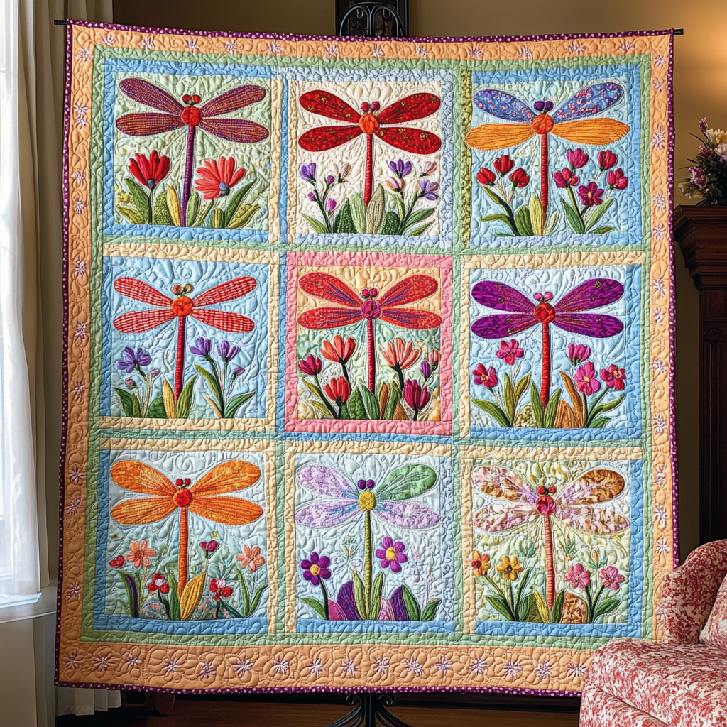 Blooming Beauty Quilted Blanket NCU0NVH220